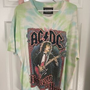 AC/DC Tie-Dye Graphic T-Shirt